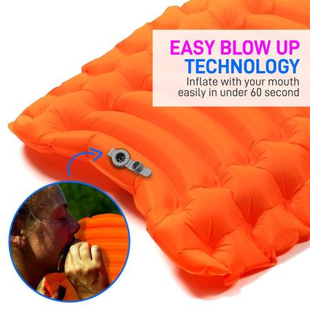 Serenelife Orange Ultralight Sleeping Pad SLCPO